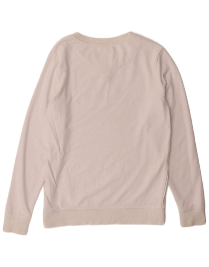 KAPPA Mens Graphic Sweatshirt Jumper Medium White Cotton