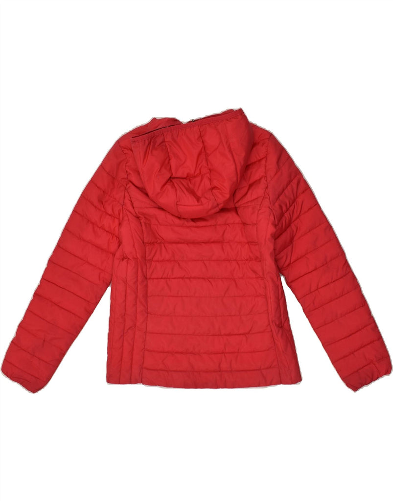 CHAMPION Girls Hooded Padded Jacket 10-11 Years Medium Red Polyester | Vintage Champion | Thrift | Second-Hand Champion | Used Clothing | Messina Hembry 