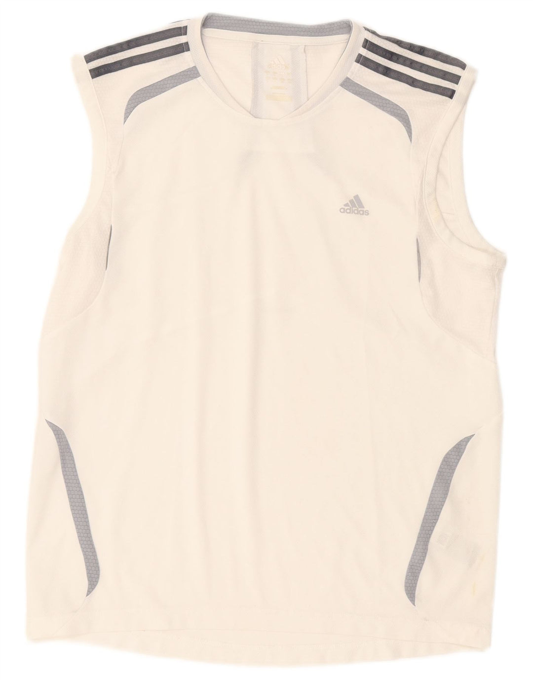 Adidas Mens Climalite Vest Top Large White Colourblock Polyester