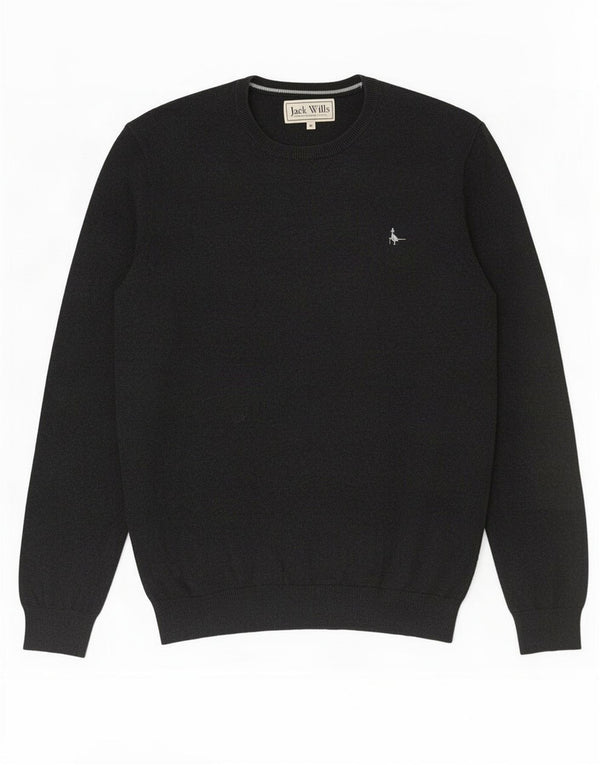 Jack Wills Mens Crew Neck Jumper Sweater Medium Grey Cotton