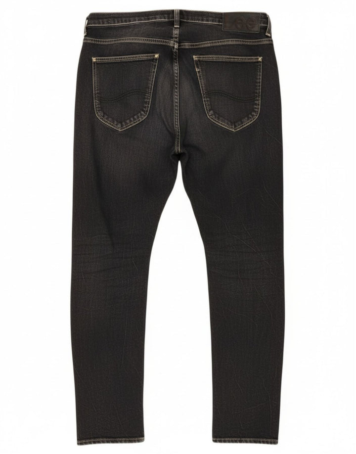 Lee Mens Heath Slim Jeans W32 L32 Black Cotton