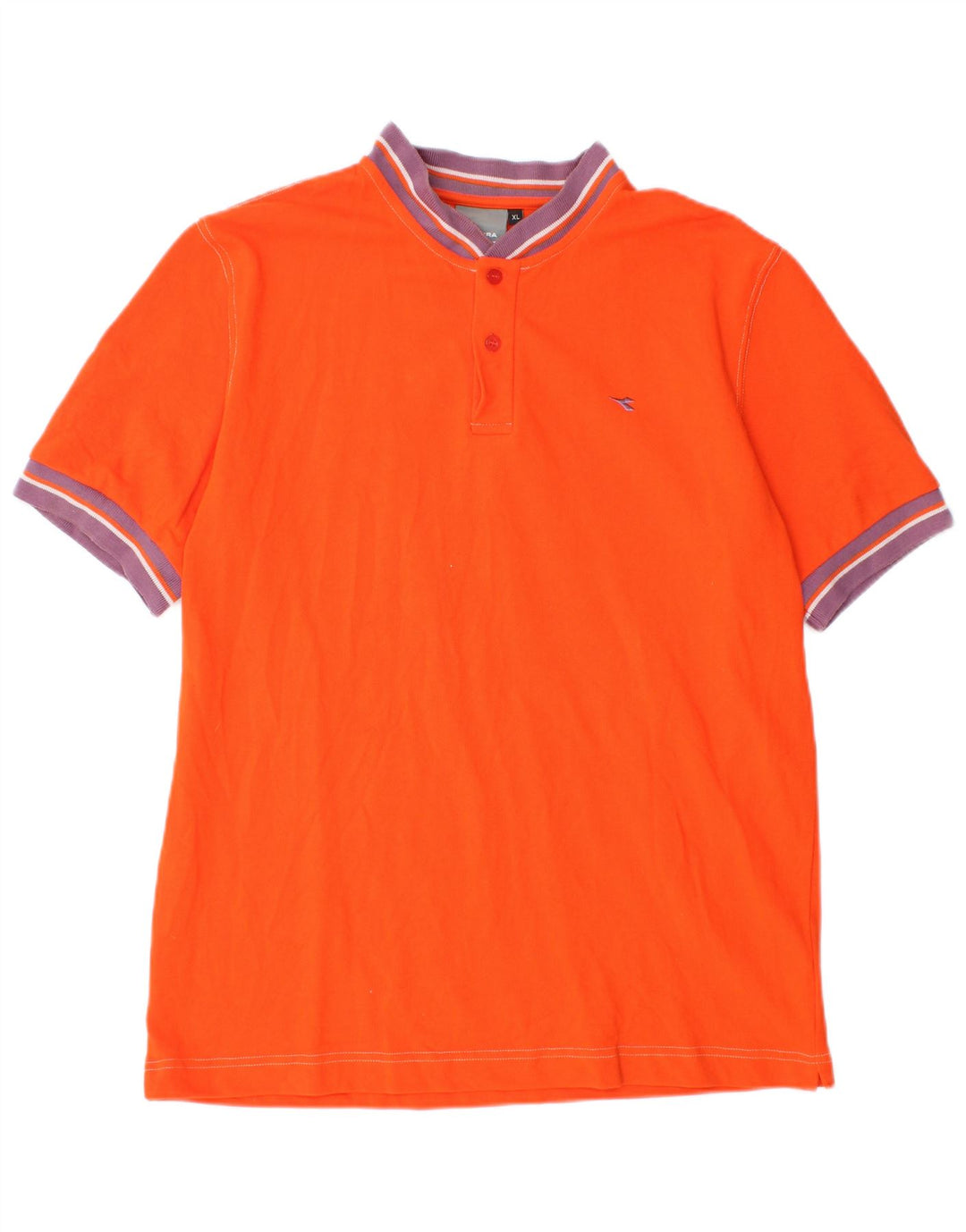Diadora Mens Polo Shirt XL Orange Cotton