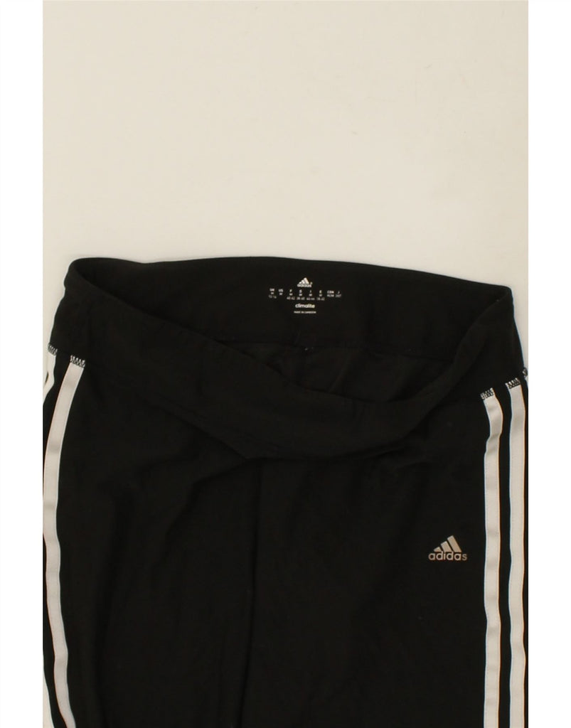 ADIDAS Womens Capri Leggings UK 12/14 Medium Black Polyester | Vintage Adidas | Thrift | Second-Hand Adidas | Used Clothing | Messina Hembry 