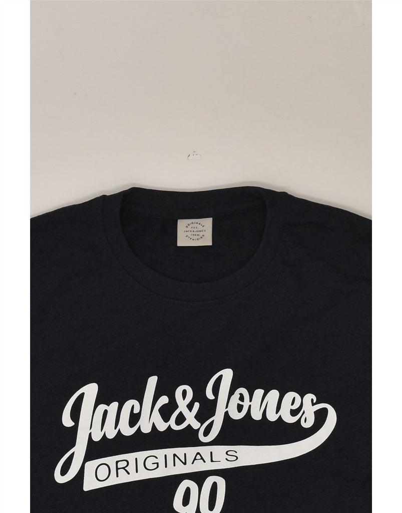 JACK & JONES Mens Graphic Sweatshirt Jumper Medium Grey Cotton | Vintage Jack & Jones | Thrift | Second-Hand Jack & Jones | Used Clothing | Messina Hembry 