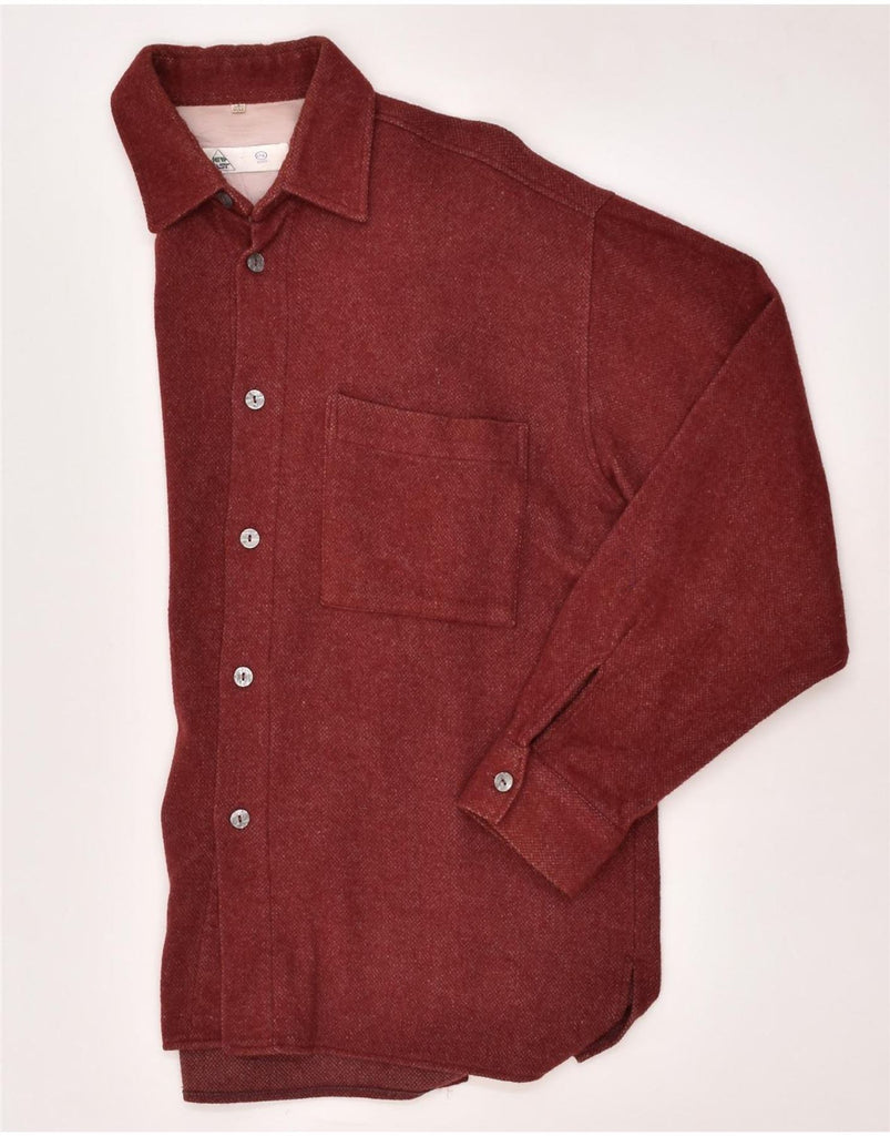 C&A Mens Shirt Size 41/42 Large Maroon Viscose | Vintage C&A | Thrift | Second-Hand C&A | Used Clothing | Messina Hembry 