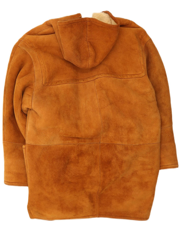 Gara Mens Shearling Overcoat UK 40 Large Beige