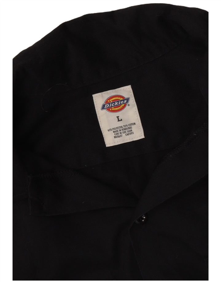DICKIES Mens Graphic Short Sleeve Shirt Large Black Cotton