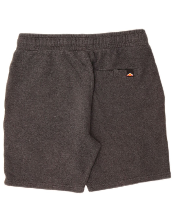 ELLESSE Mens Graphic Sport Shorts Small  Grey Cotton