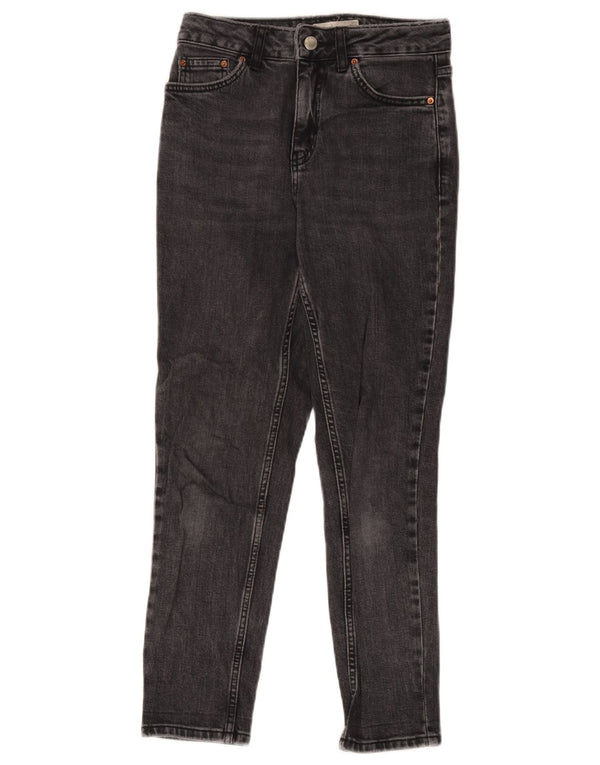 Topshop Womens Mom Skinny Jeans W26 L25 Grey Cotton
