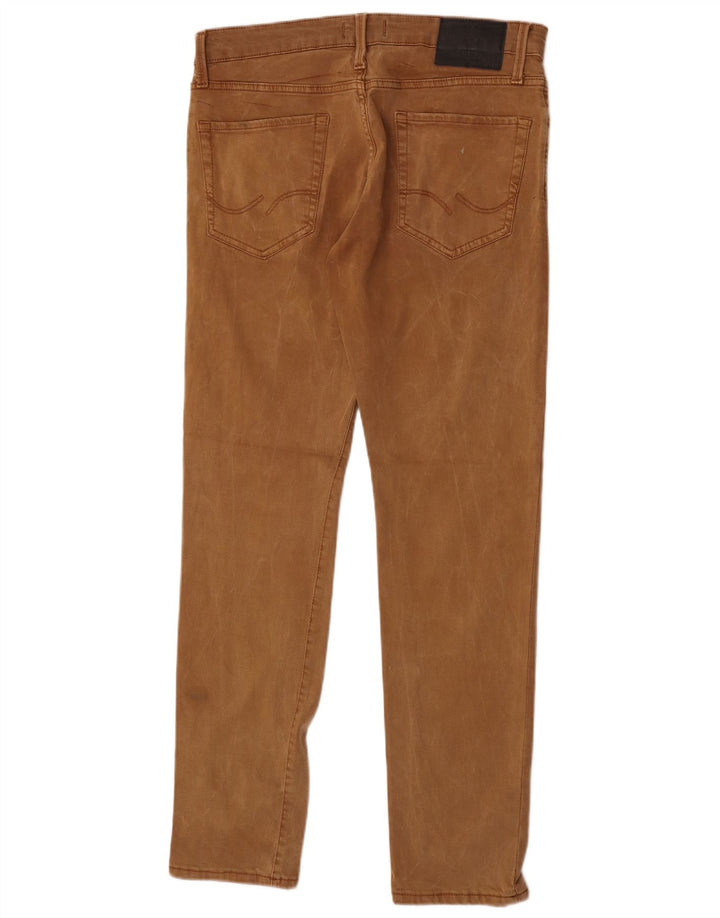 Jack & Jones Mens GLENN Slim Jeans W31 L32 Brown Cotton