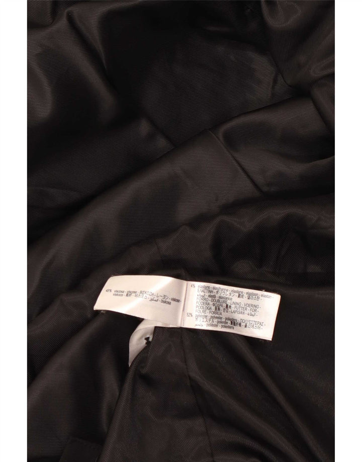 Zara Womens 2 Button Blazer Jacket UK 14 Medium Black Viscose