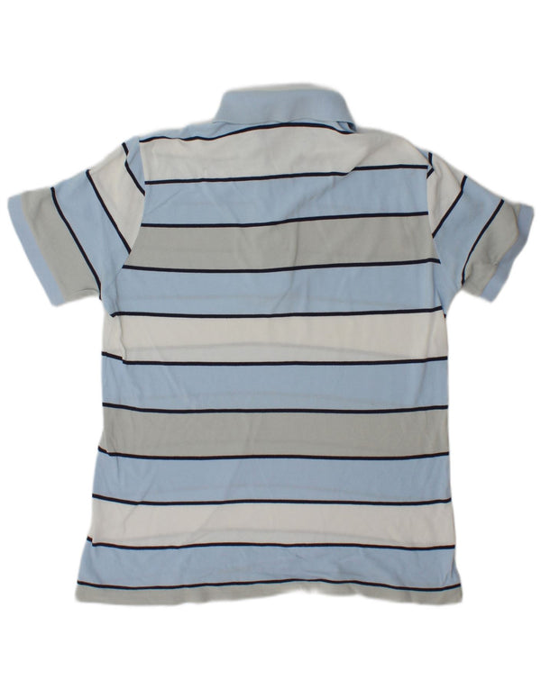 Lacoste Mens Loose Fit Polo Shirt Size 4 Medium Blue Striped Cotton