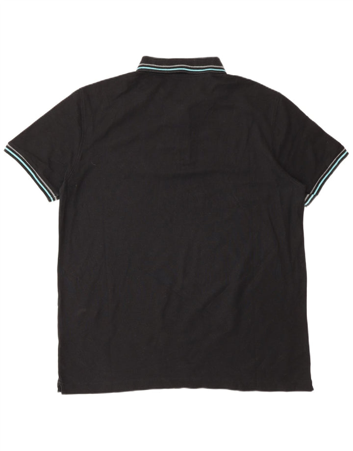 Lotto Mens Polo Shirt XL Black Cotton