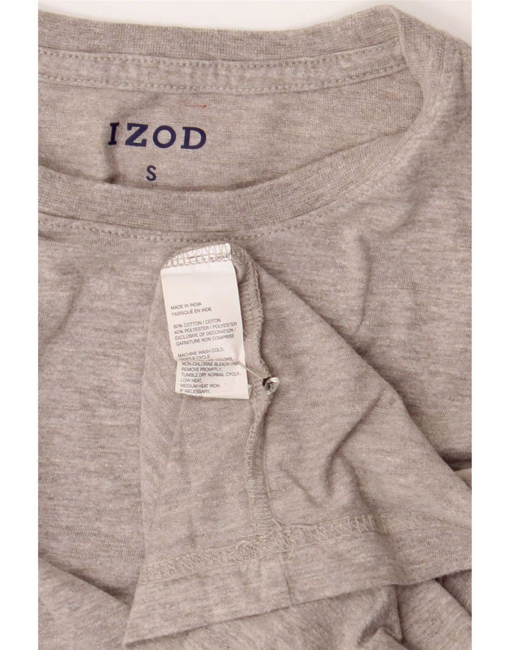 Izod Mens T-Shirt Top Small Grey Cotton