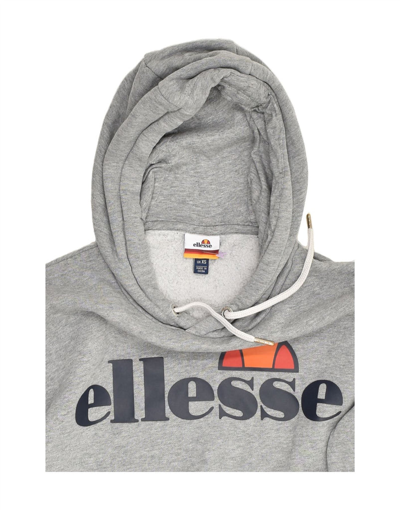 ELLESSE Mens Graphic Hoodie Jumper XS Grey Cotton | Vintage Ellesse | Thrift | Second-Hand Ellesse | Used Clothing | Messina Hembry 