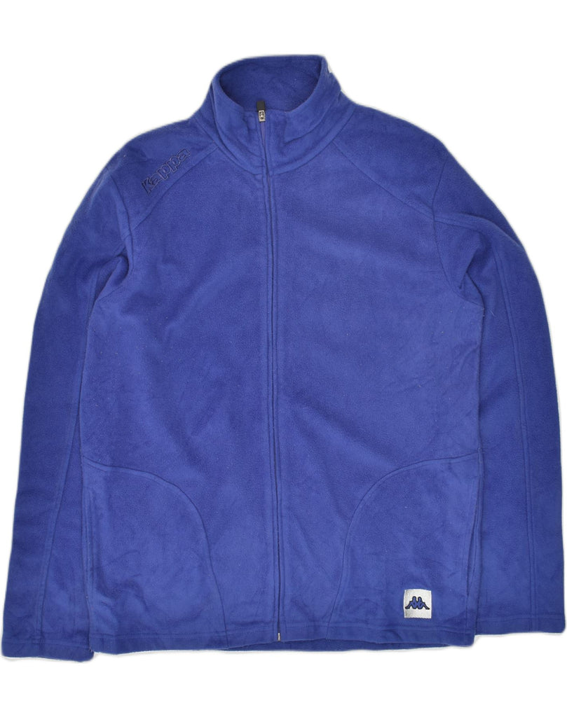 KAPPA Mens Slim Fleece Jacket UK 42 XL Blue Polyester | Vintage Kappa | Thrift | Second-Hand Kappa | Used Clothing | Messina Hembry 