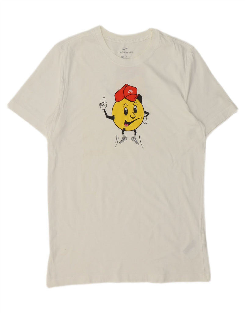 NIKE Mens Graphic T-Shirt Top Medium White Cotton Vintage Nike and Second-Hand Nike from Messina Hembry 