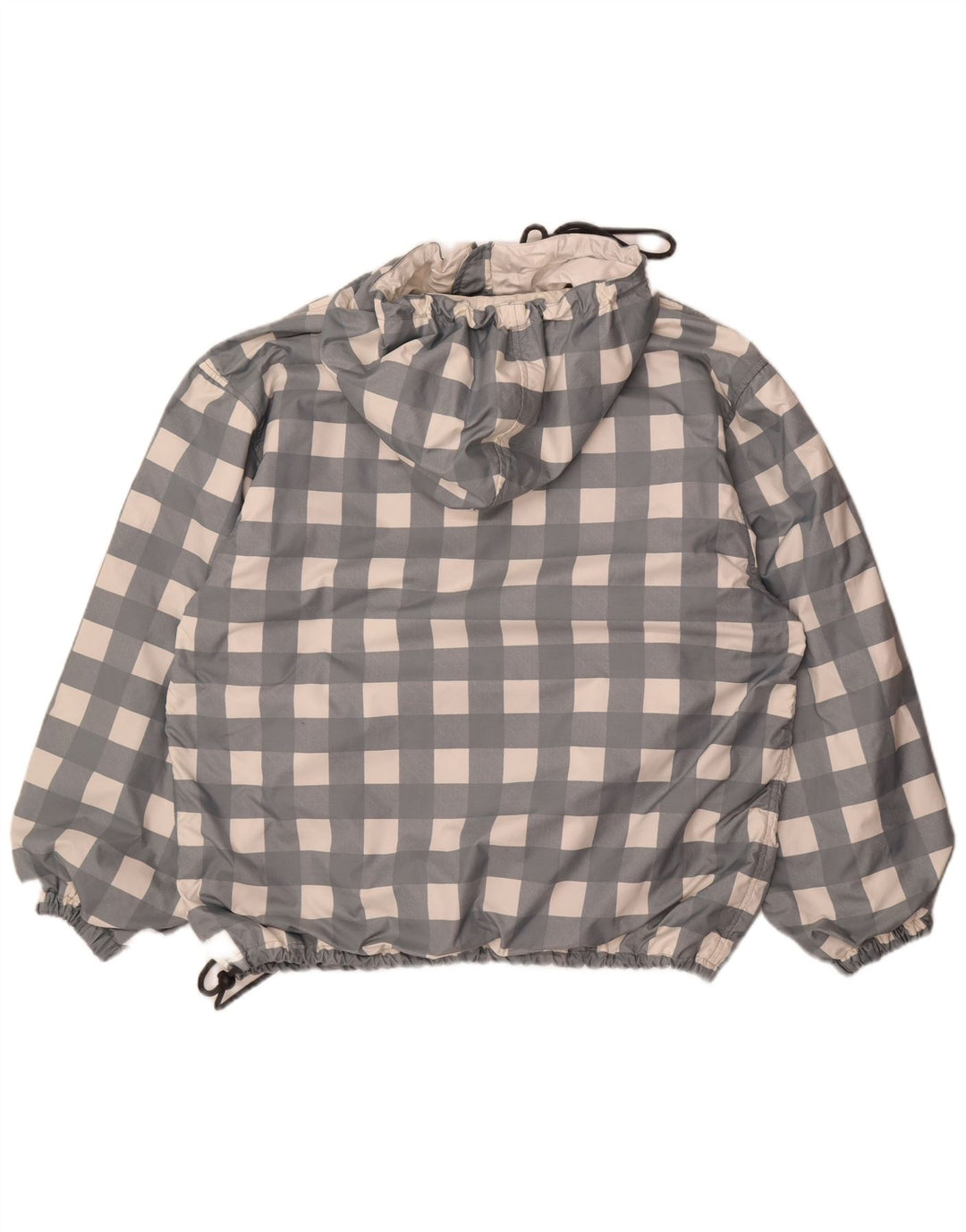 Belfe & Belfe Womens Oversized Hooded Ski Jacket UK 16 Large Grey Gingham