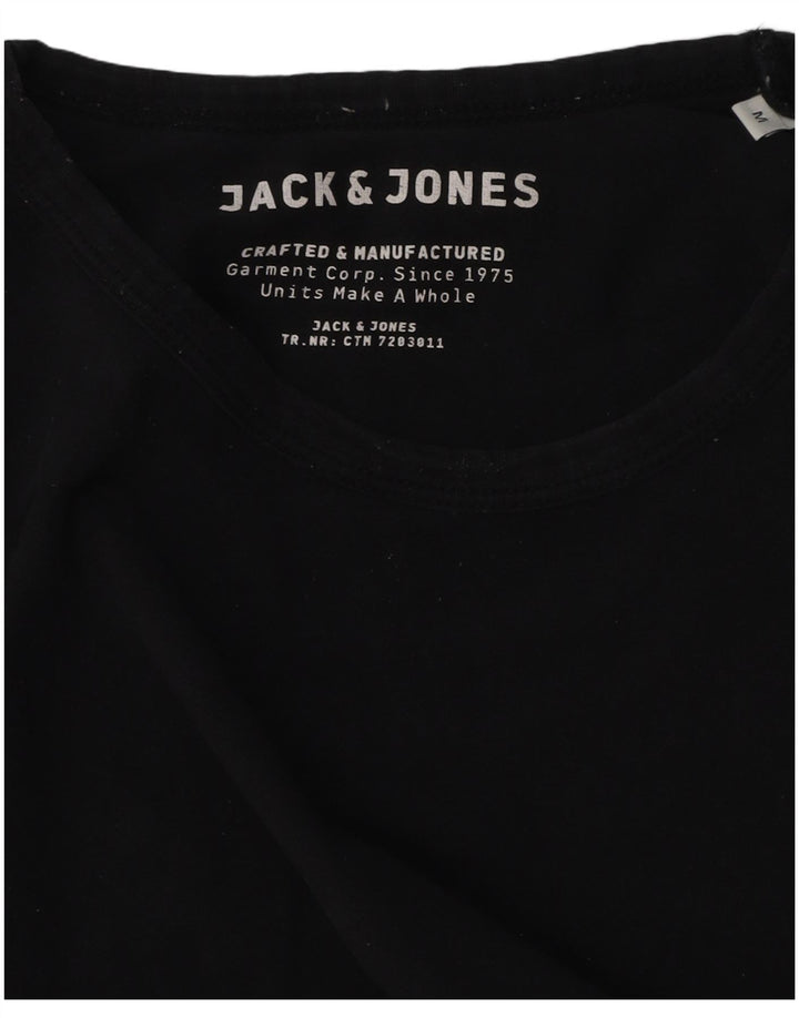 Jack & Jones Mens T-Shirt Top Medium Black