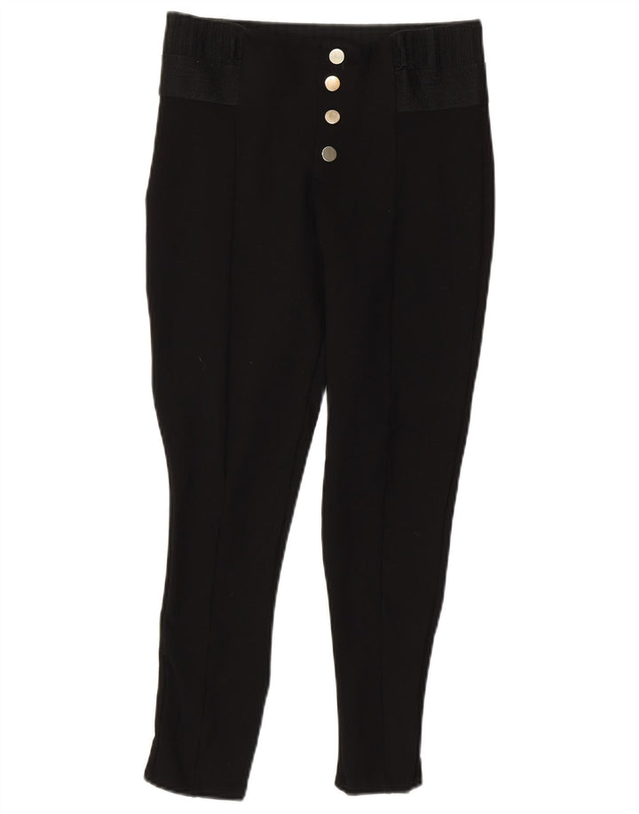 Zara Womens Skinny Cropped Trousers Medium W28 L24 Black
