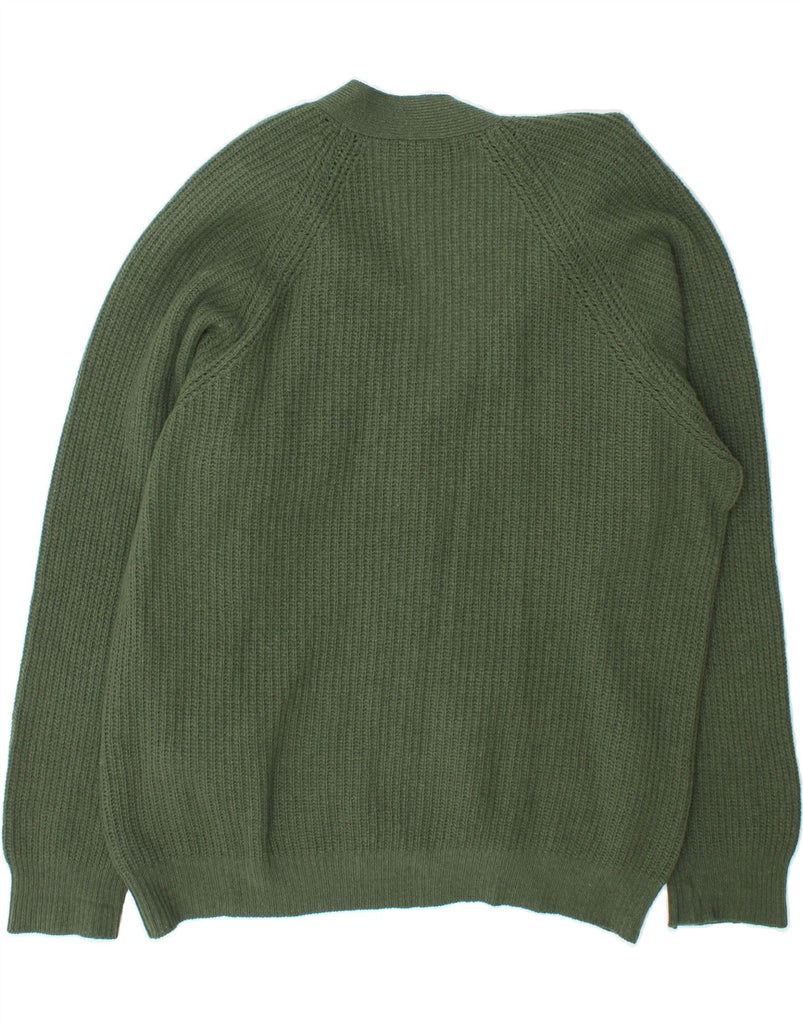 TRUSSARDI Womens Oversized Cardigan Sweater UK 18 XL Green Wool Vintage Trussardi and Second-Hand Trussardi from Messina Hembry 