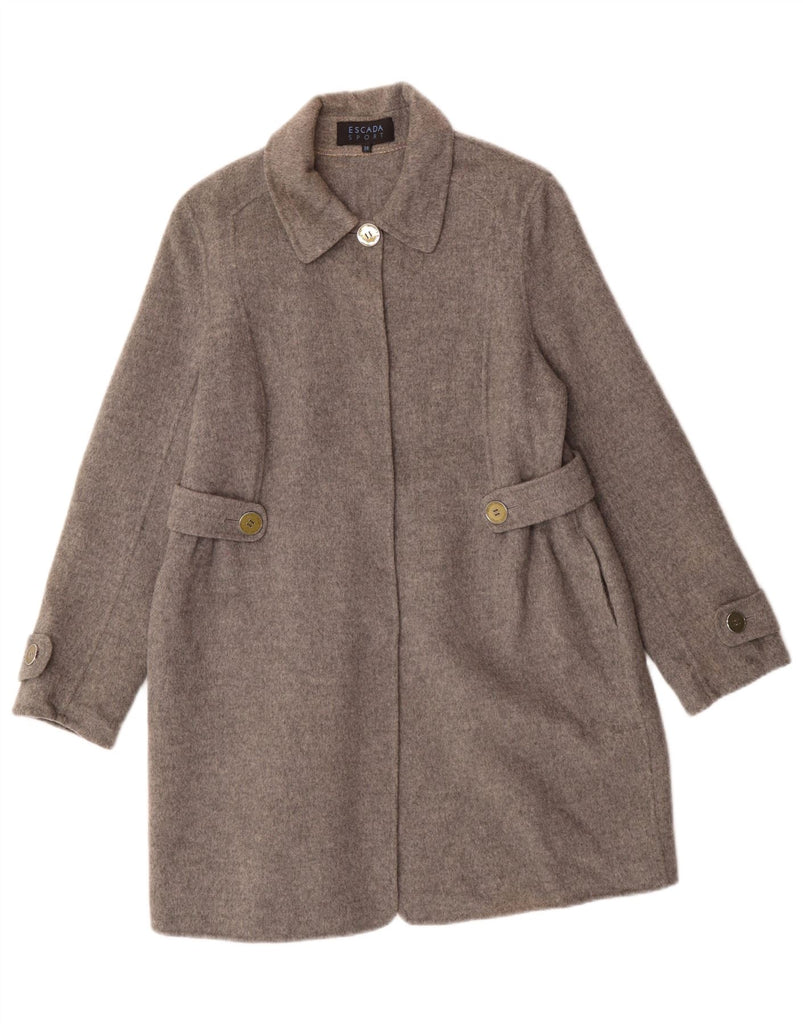 ESCADA Womens Coat EU 38 Medium Grey Virgin Wool Vintage Escada and Second-Hand Escada from Messina Hembry 