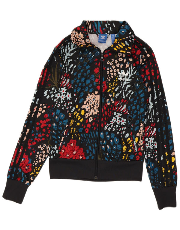Adidas Womens 3D Arc Tracksuit Top Jacket UK 8 Small Multicoloured Floral