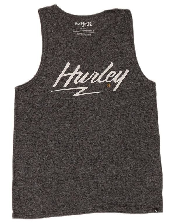 Hurley Mens Petit Graphic Vest Top Small Grey Flecked Polyester