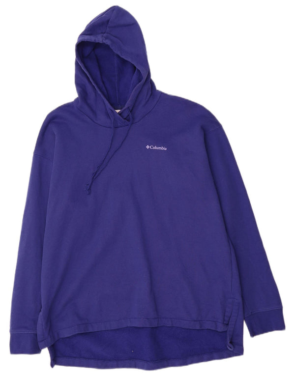 Columbia Womens Graphic Hoodie Jumper UK 16 Large Purple Cotton