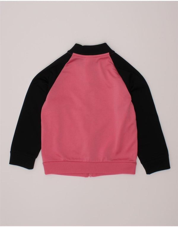 ADIDAS Baby Girls Tracksuit Top Jacket 18-24 Months Pink Colourblock