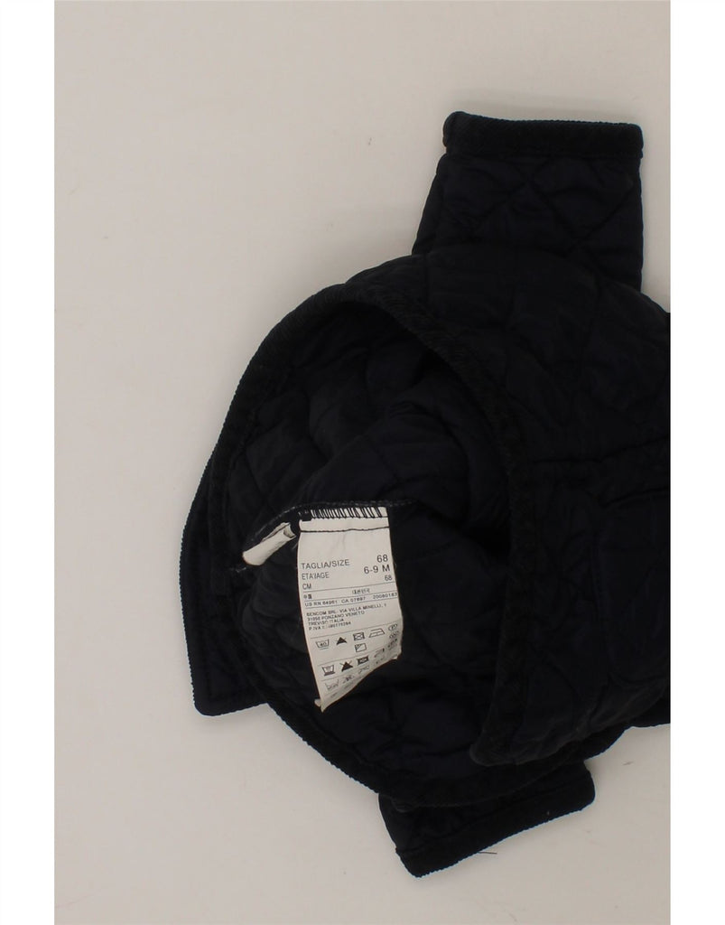 BENETTON Baby Boys Quilted Jacket 6-9 Months Navy Blue Polyamide Vintage Benetton and Second-Hand Benetton from Messina Hembry 