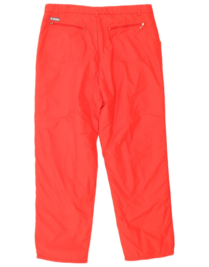 Colmar Mens Straight Windbreaker Trousers IT 54 Large W34 L29 Red Polyamide