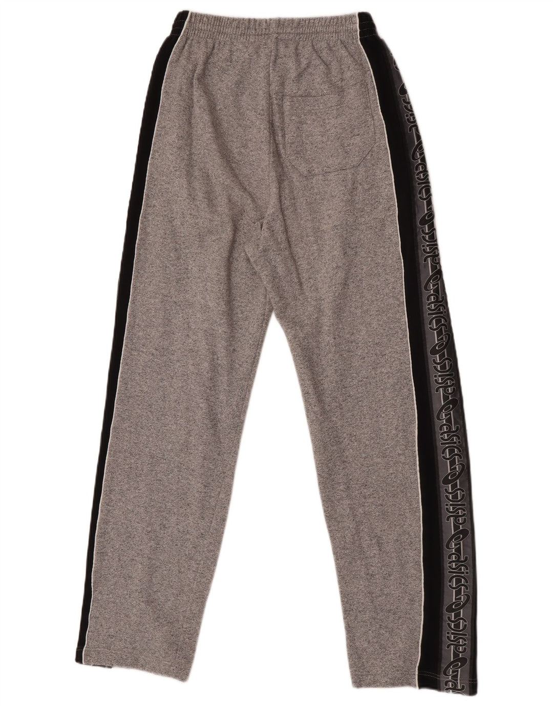 Asics Mens Graphic Tracksuit Trousers Small Grey Colourblock Cotton