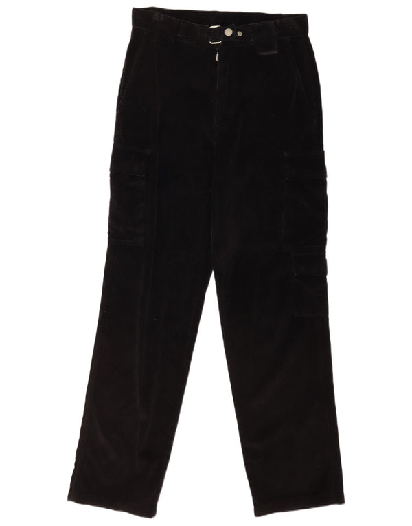 Belstaff Womens Cargo Corduroy Trousers IT 46 Large W30 L31 Black Cotton