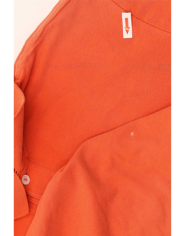 Lacoste Mens Polo Shirt Size 6 XL Orange Cotton