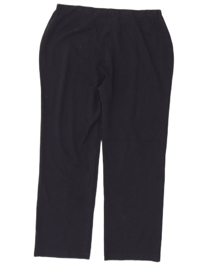 MARKS & SPENCER Womens Casual Trousers UK 14 Medium W30 L27 Navy Blue