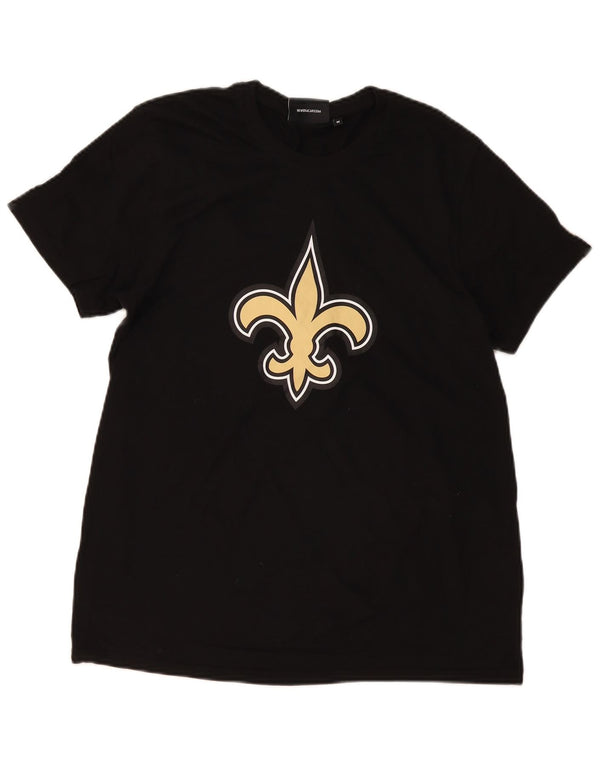 NFL Mens Graphic T-Shirt Top Medium Black Cotton