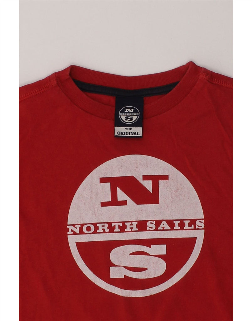 NORTH SAILS Boys Graphic T-Shirt Top 5-6 Years Red Cotton | Vintage North Sails | Thrift | Second-Hand North Sails | Used Clothing | Messina Hembry 