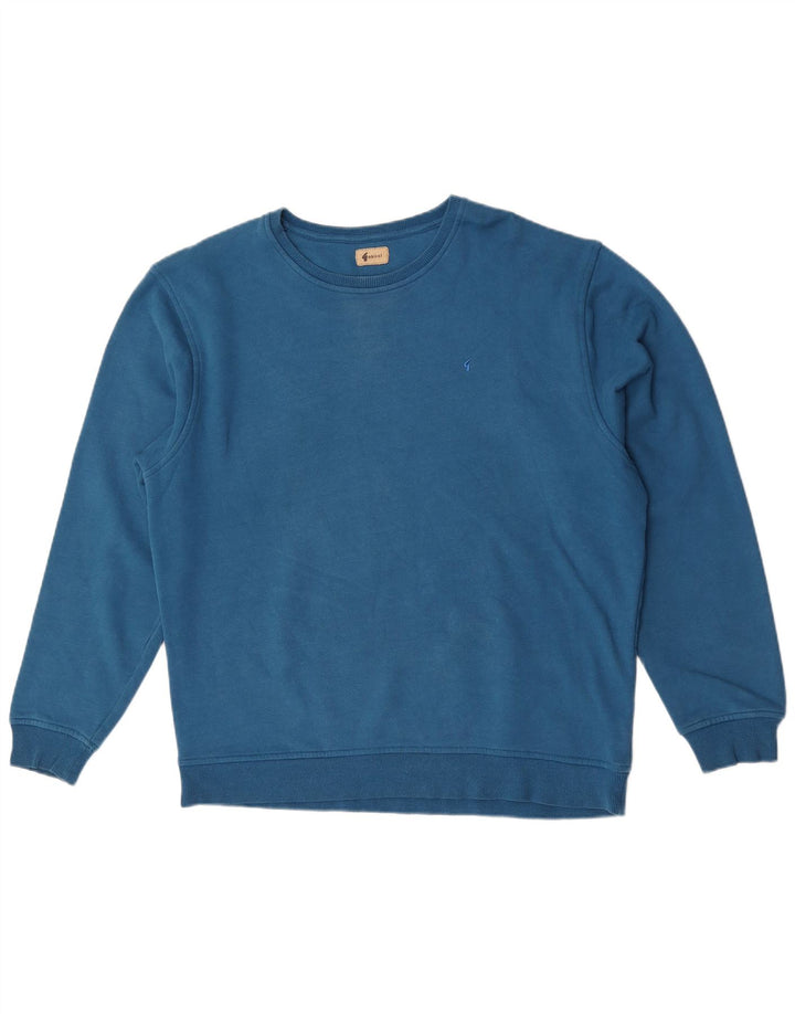 Gabicci Mens Sweatshirt Jumper Large Blue Cotton
