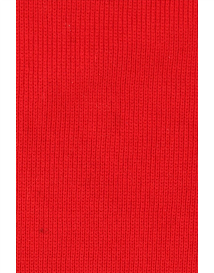 Vintage Mens Boat Neck Jumper Sweater Medium Red