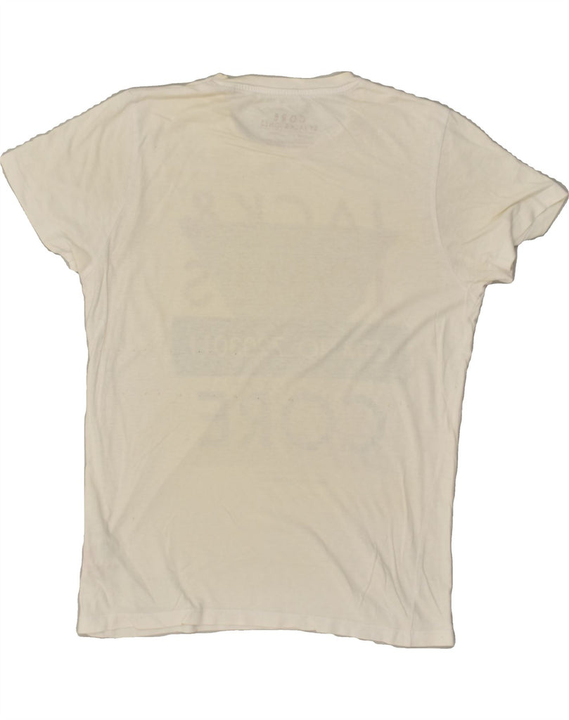 JACK & JONES Mens Graphic T-Shirt Top Small White Cotton Vintage Jack & Jones and Second-Hand Jack & Jones from Messina Hembry 