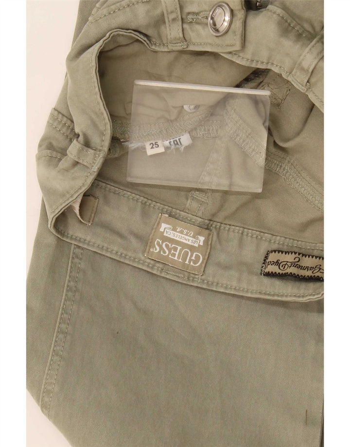 Guess Womens High Rise Bootcut Jeans W25 L31 Green