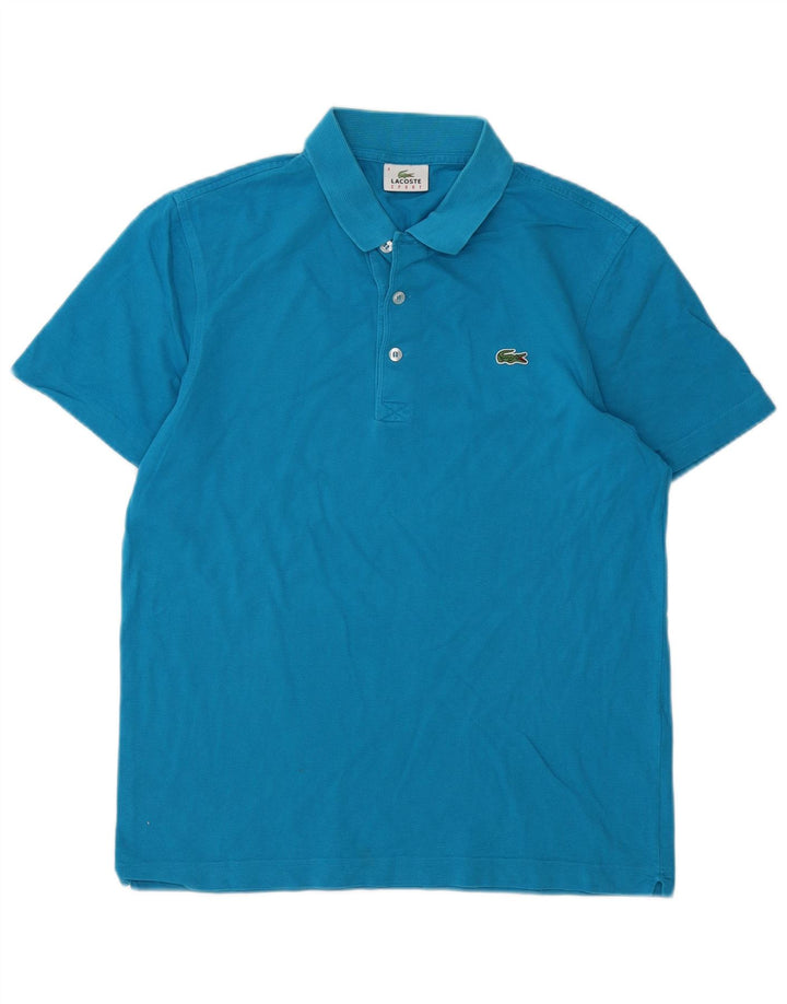 Lacoste Mens Polo Shirt Size 4 Medium Blue Cotton