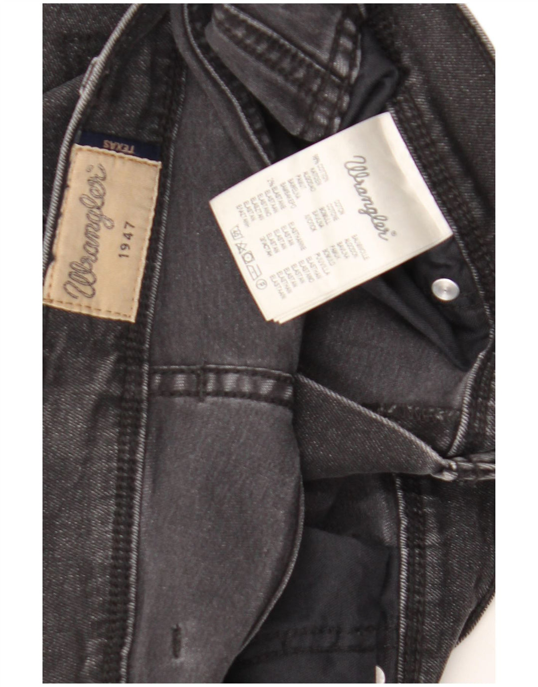 Wrangler Mens Texas Stretch Straight Jeans W34 L32 Black Cotton