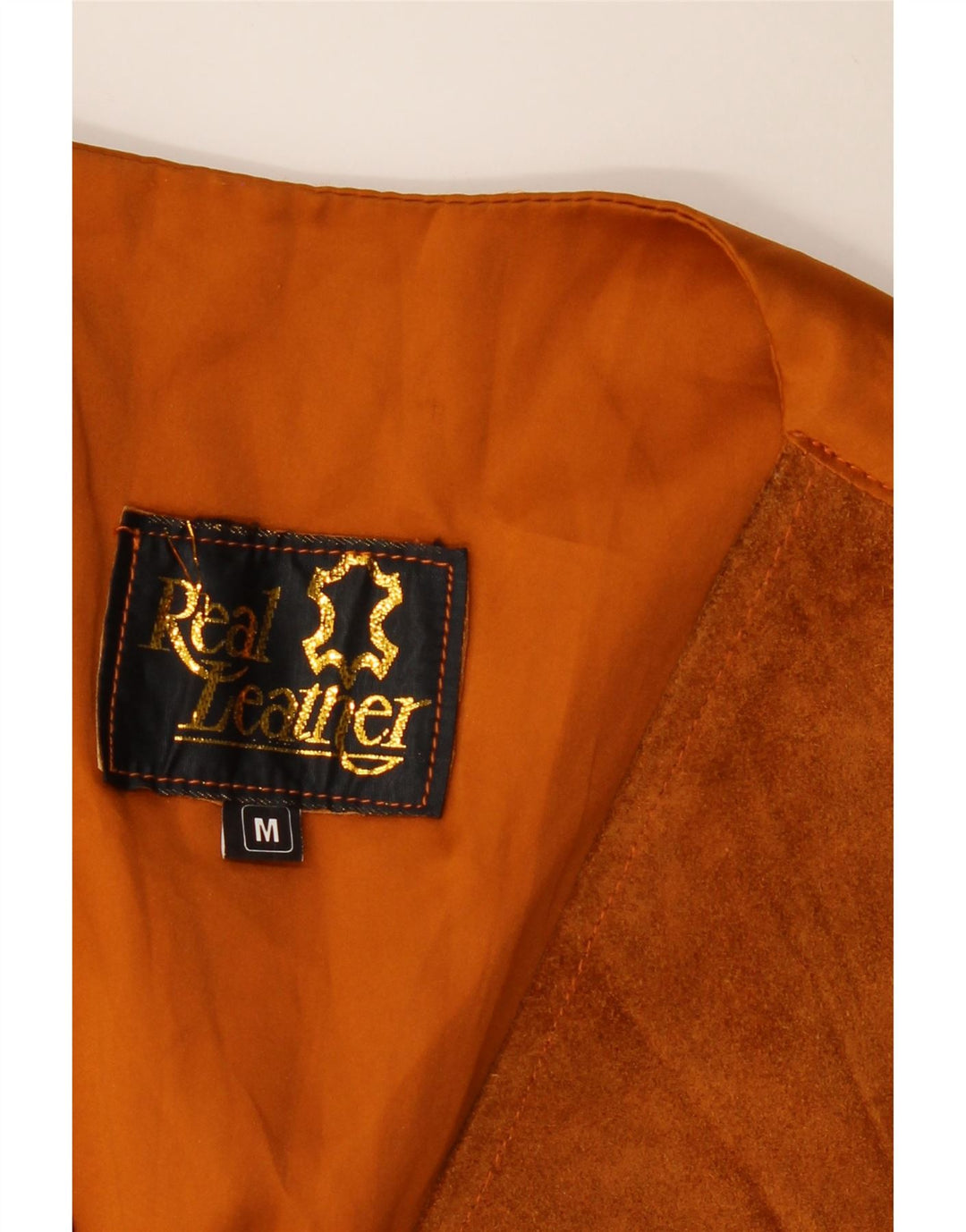 Vintage Mens Suede Waistcoat Medium Brown Leather