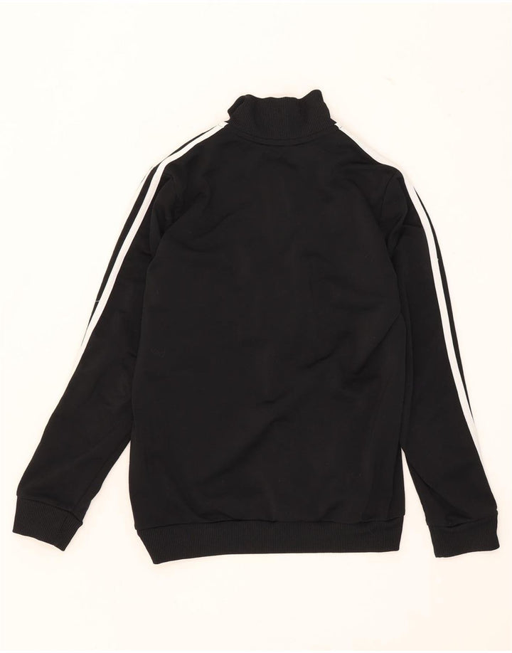 Adidas Boys Tracksuit Top Jacket 11-12 Years Black Colourblock