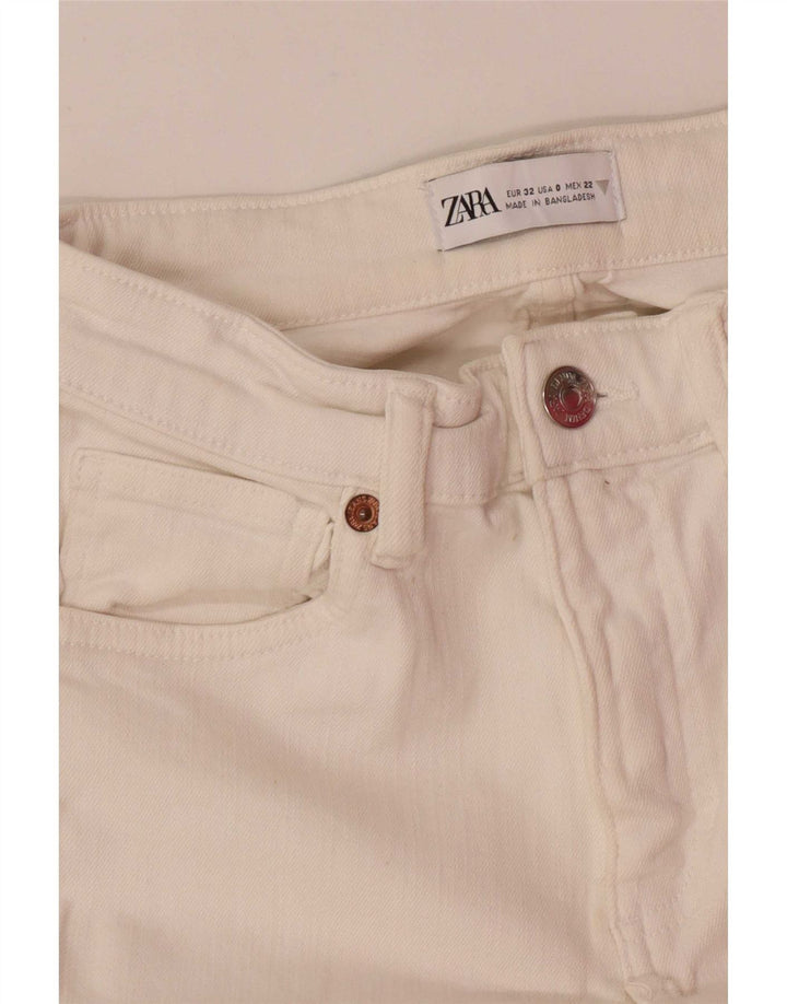 Zara Womens Flared Jeans EU 32 2XS W22 L26 White