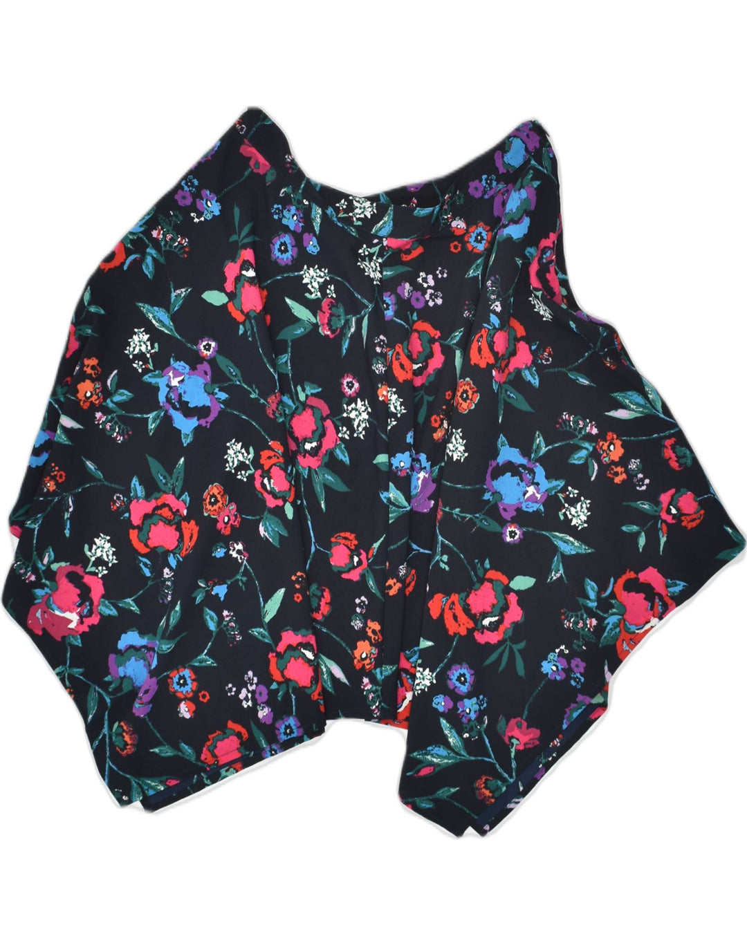 YESSICA Womens Asymmetrical Skirt W30 Medium Black Floral | Vintage Yessica | Thrift | Second-Hand Yessica | Used Clothing | Messina Hembry 