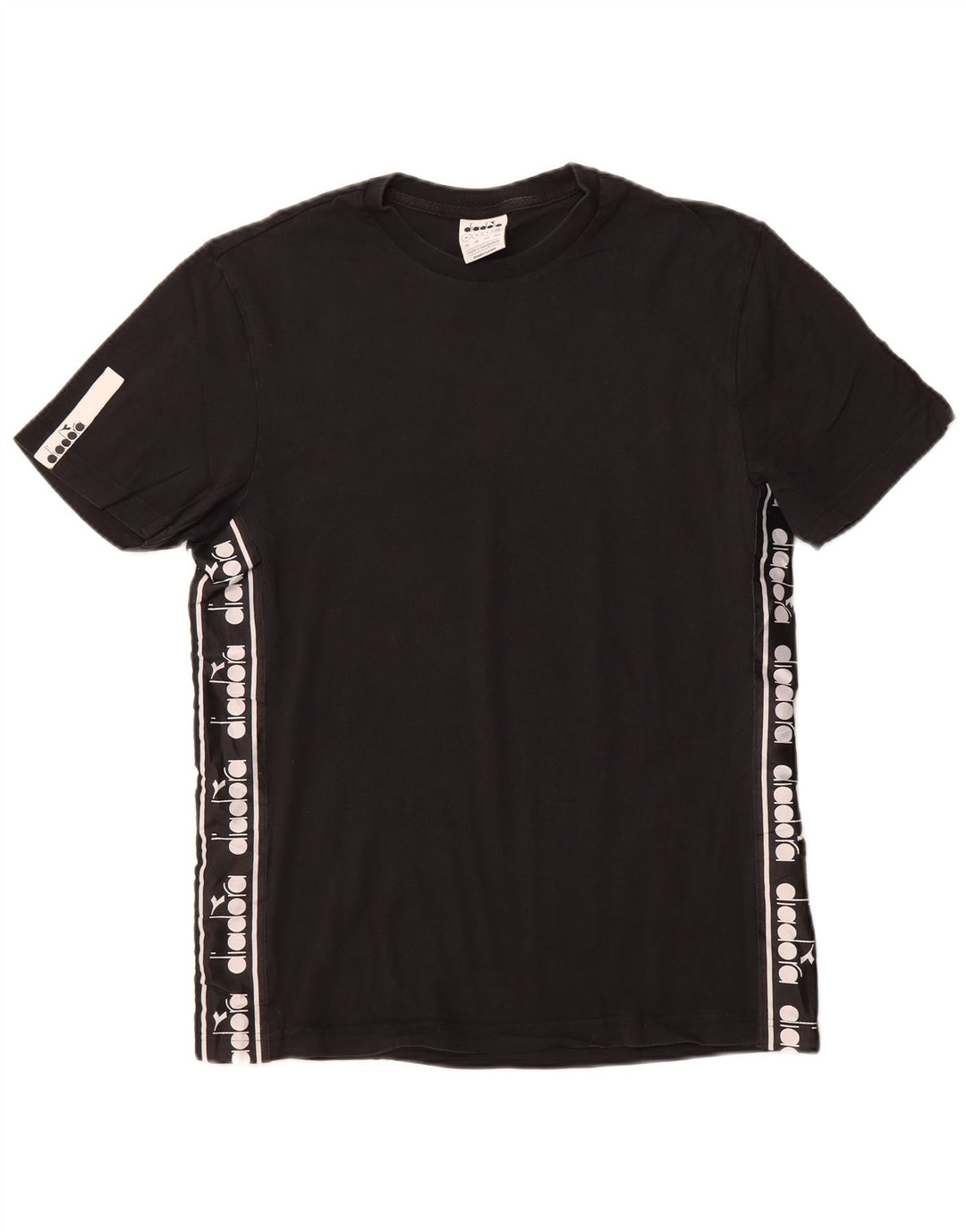 Diadora Mens Graphic T-Shirt Top Medium Black Cotton