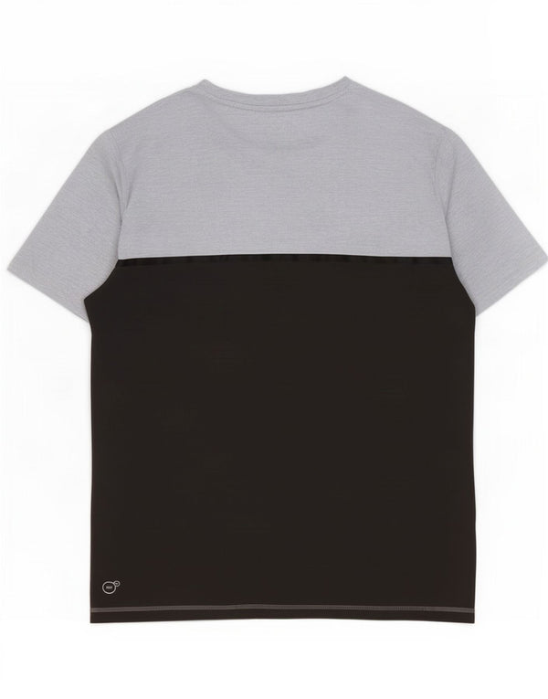 Puma Mens T-Shirt Top Small Grey Colourblock Polyester